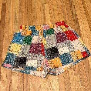 Paisley colorful print shorts size XL